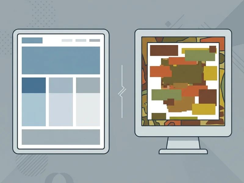 Side-by-side comparison of professional vs. amateur website design