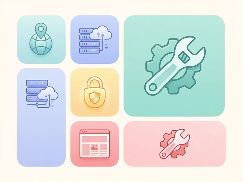 Simple checklist showing domain, hosting, SSL, website, and maintenance as requirements