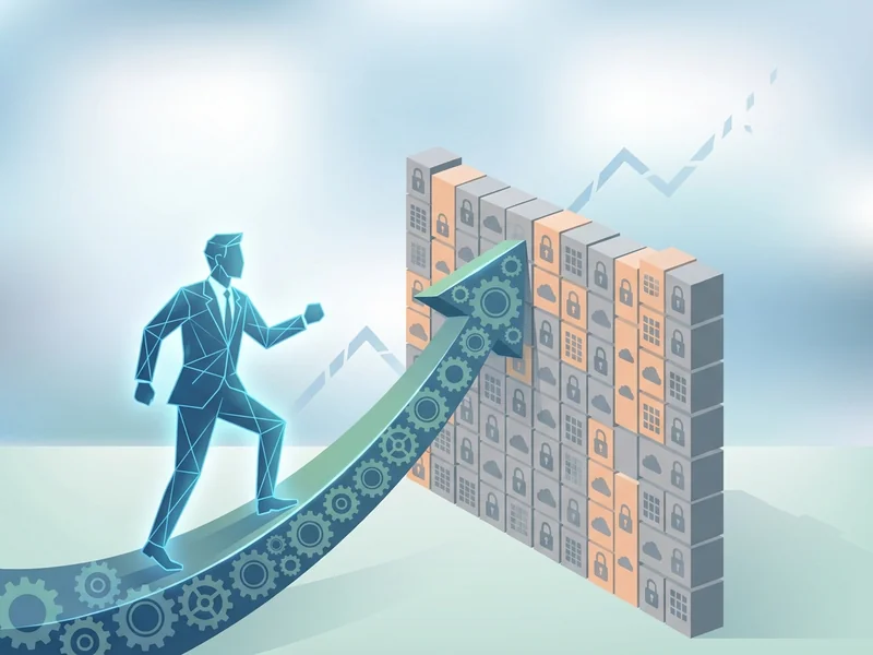 Business owner hitting a wall represented by website builder constraints and limitations