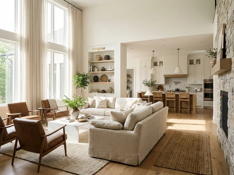 Professional high-quality real estate photography showcasing luxury home interior with excellent lighting