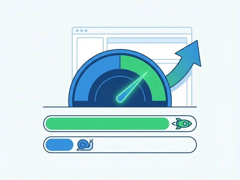 Speedometer concept illustrating website loading speed and performance differences