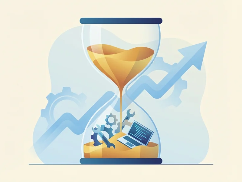 Clock showing hours spent on DIY website maintenance that could be spent on business growth