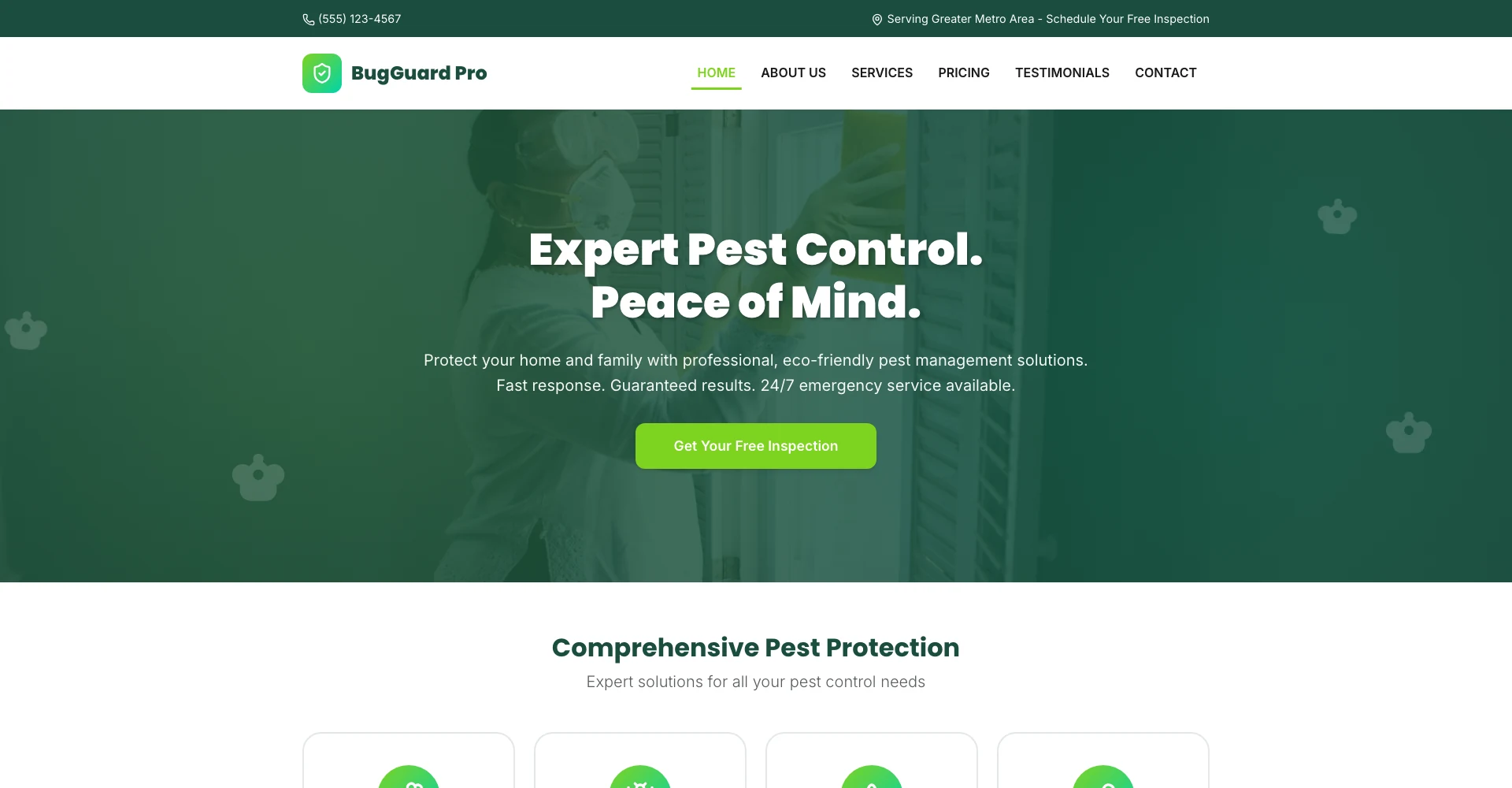 BugGuard Pest Control template