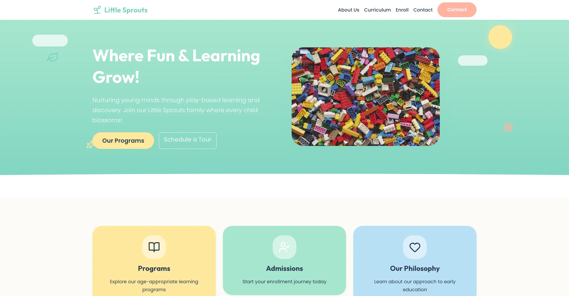 Little Sprouts Preschool template