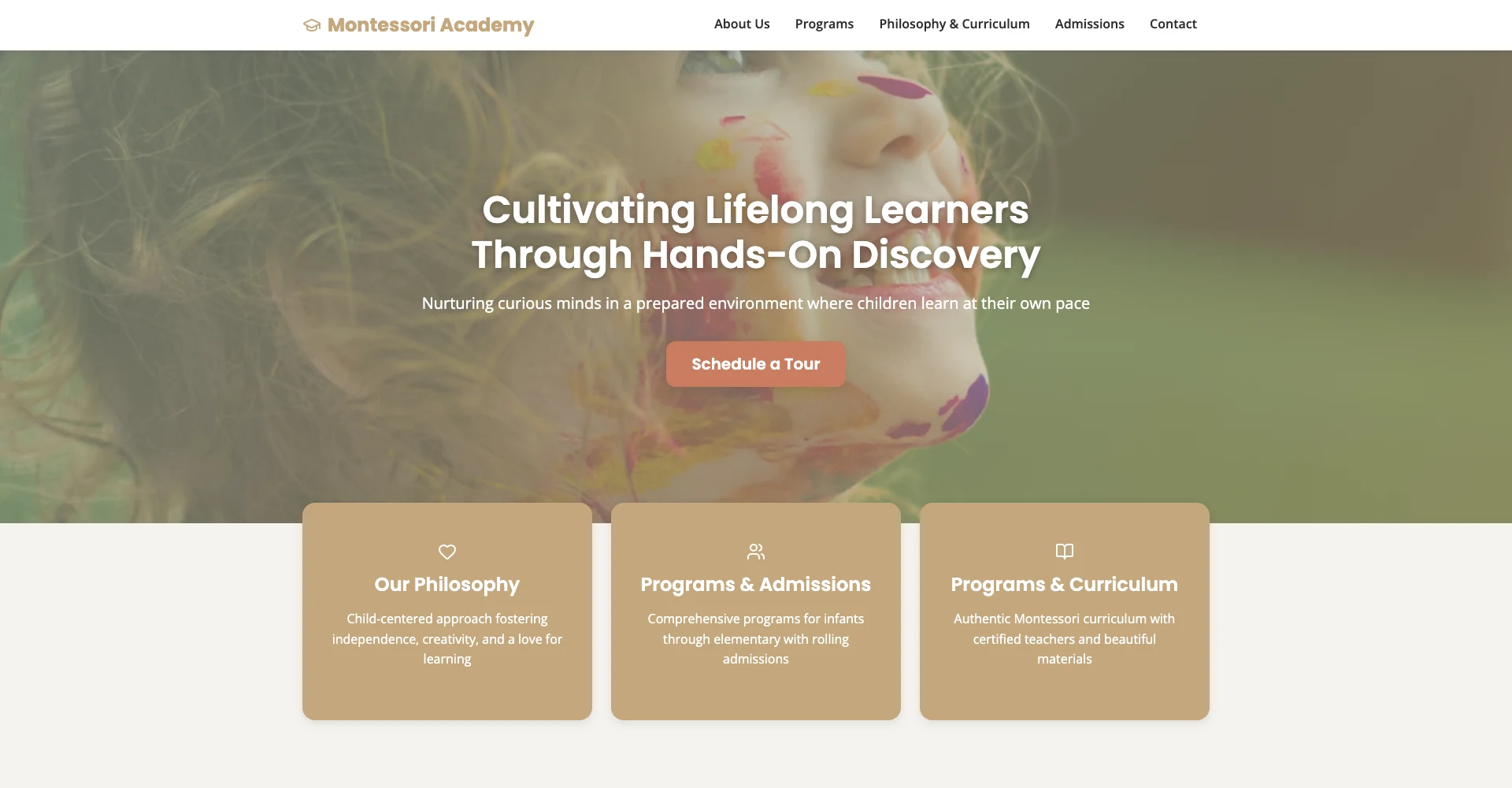 Montessori School template